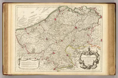 County of Flanders in 1704 by Guillaume de Lisle